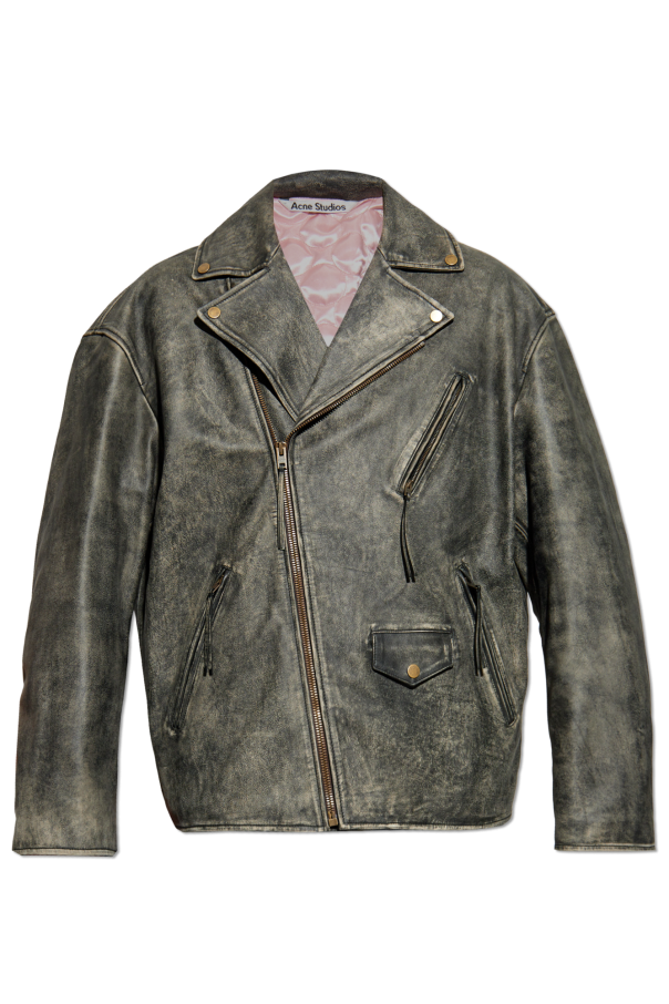 Acne studios leather jacket mens best sale